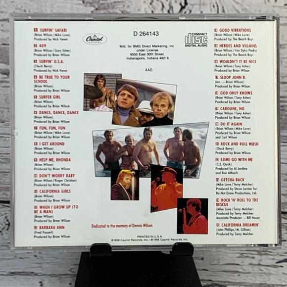 The Beach Boys - Made in USA [1986‎ CD Club] Album Capitol Records D 264143 - Picture 2 of 5